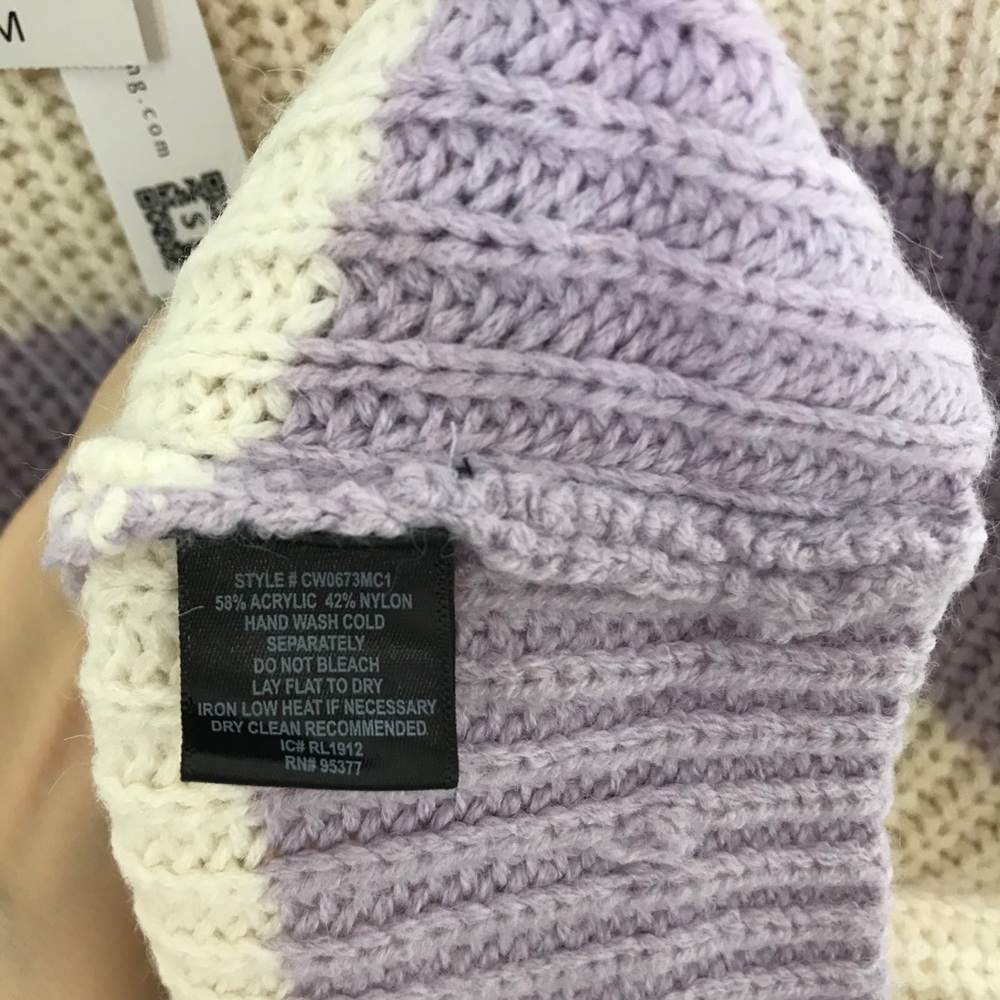 NWT Sanctuary Purple Sweet Tooth Stripe Sweater M - Picture 9 of 9